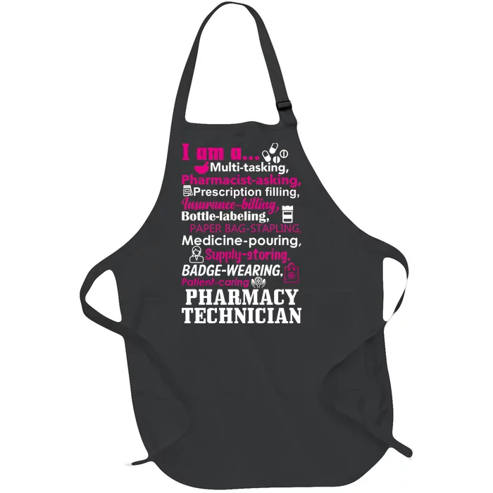 Funny Pharmacy Technician Full-Length Apron With Pocket