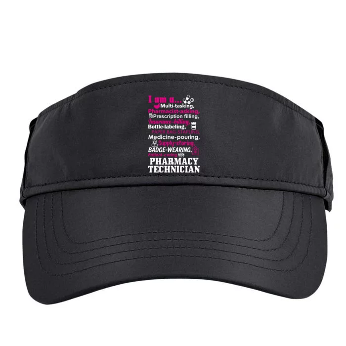 Funny Pharmacy Technician Adult Drive Performance Visor