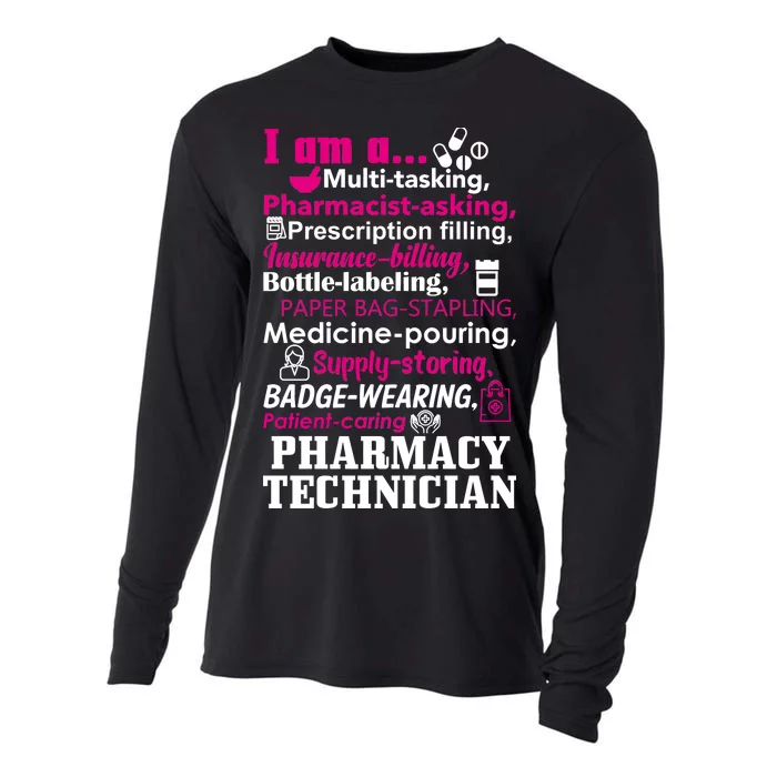 Funny Pharmacy Technician Cooling Performance Long Sleeve Crew