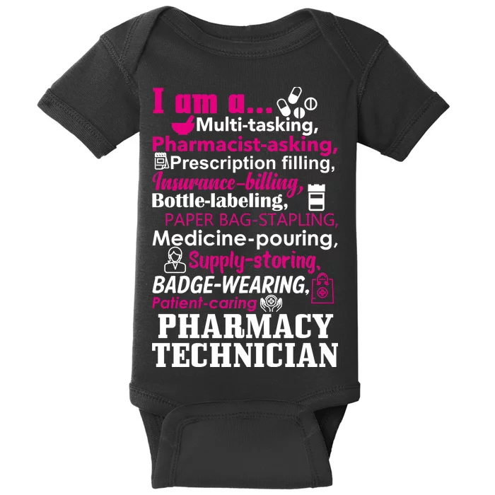 Funny Pharmacy Technician Baby Bodysuit