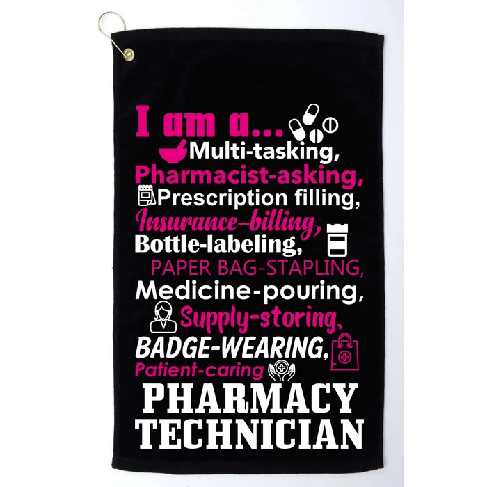 Funny Pharmacy Technician Platinum Collection Golf Towel