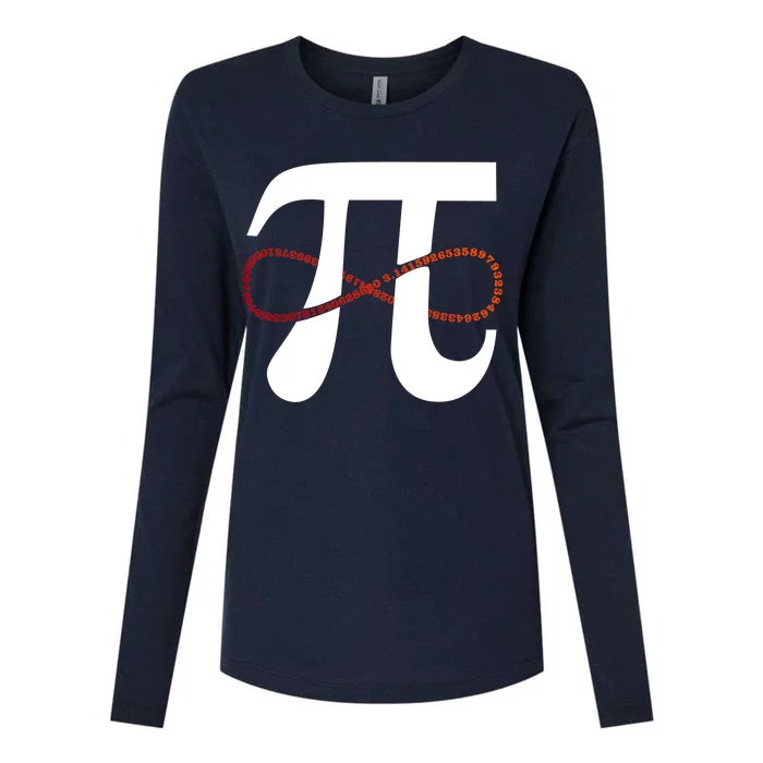 Funny Pi Infinity Numbers 3.14 Womens Cotton Relaxed Long Sleeve T-Shirt