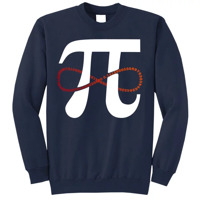 Funny Pi Infinity Numbers 3.14 Tall Sweatshirt