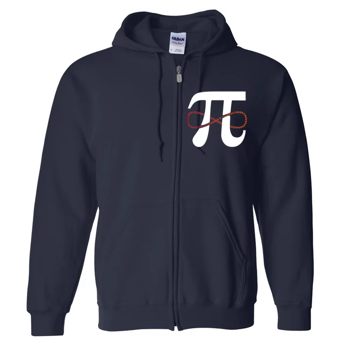 Funny Pi Infinity Numbers 3.14 Full Zip Hoodie