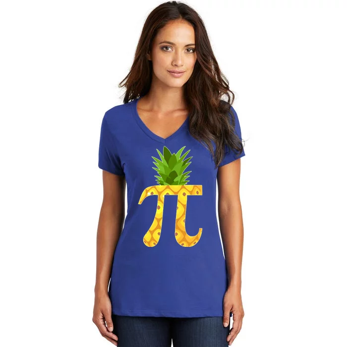 Funny PI-neapple PI 3.14 Day Women's V-Neck T-Shirt