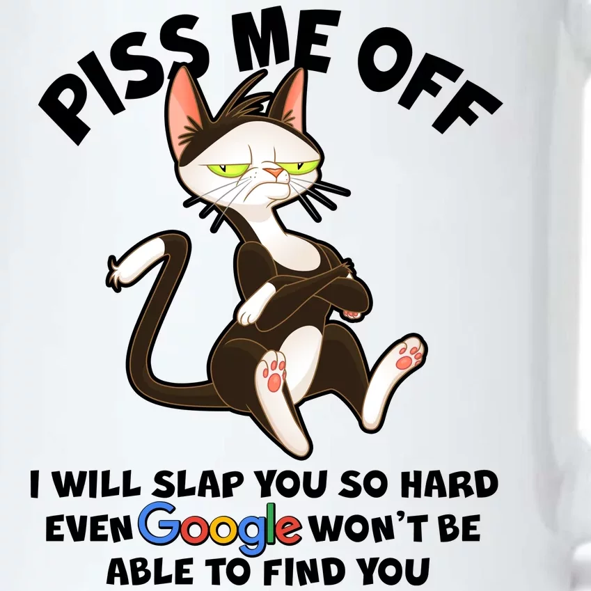 Funny Piss Me Off Cat Meme Black Color Changing Mug