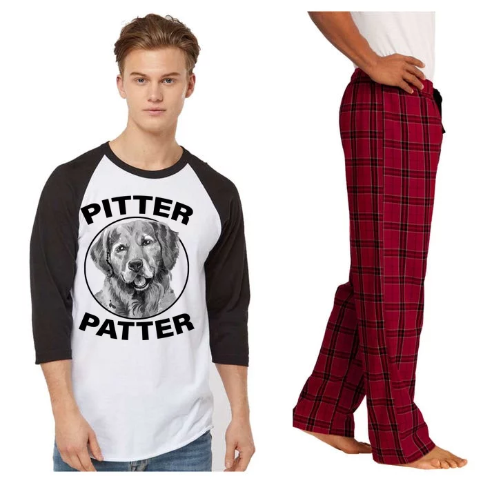 Funny Pitter-Patter Arch Raglan Sleeve Pajama Set