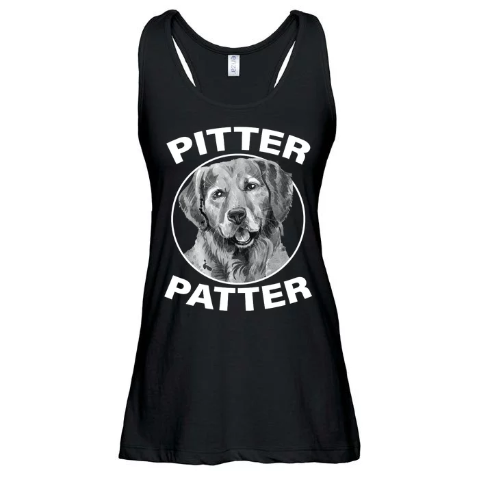 Funny Pitter-Patter Arch Ladies Essential Flowy Tank