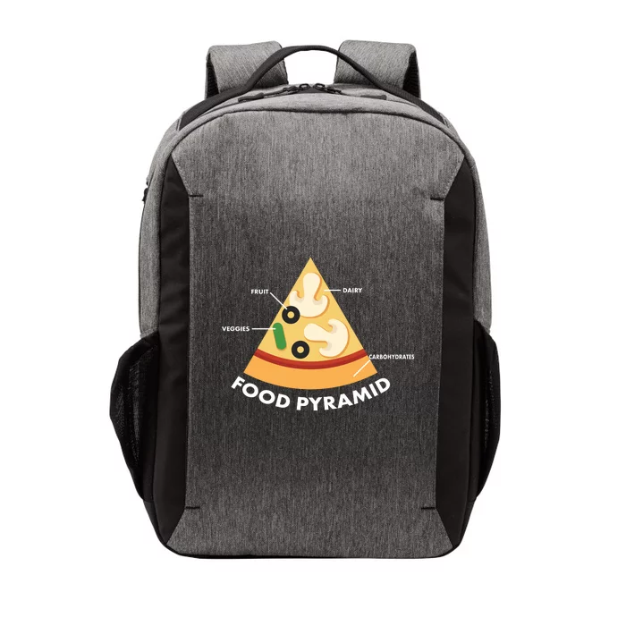 Funny Pizza Food Pyramid Vector Backpack