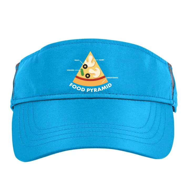 Funny Pizza Food Pyramid Adult Drive Performance Visor