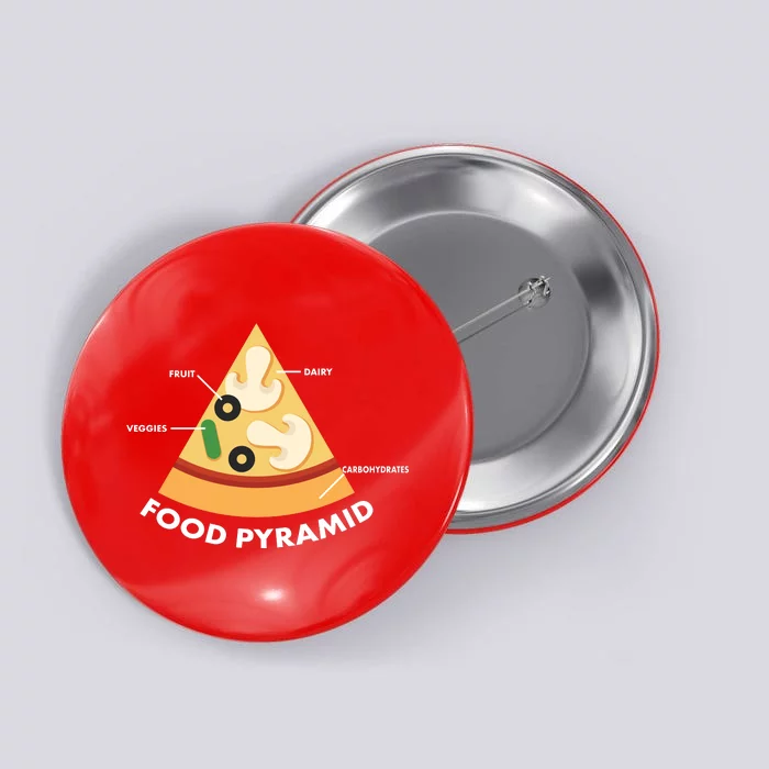 Funny Pizza Food Pyramid Button