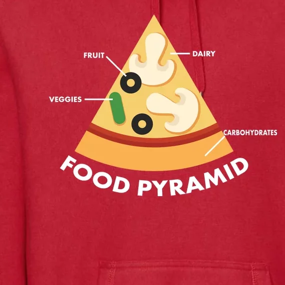 Funny Pizza Food Pyramid Premium Hoodie