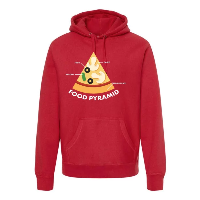 Funny Pizza Food Pyramid Premium Hoodie