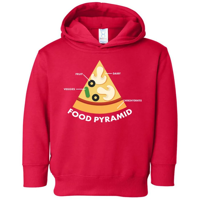 Funny Pizza Food Pyramid Toddler Hoodie