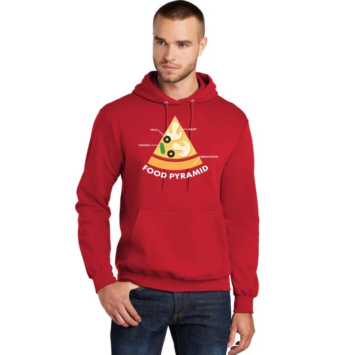 Funny Pizza Food Pyramid Tall Hoodie