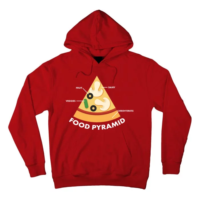 Funny Pizza Food Pyramid Tall Hoodie