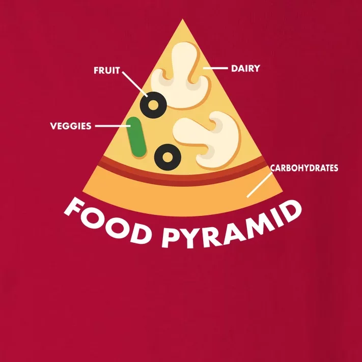 Funny Pizza Food Pyramid Toddler Long Sleeve Shirt