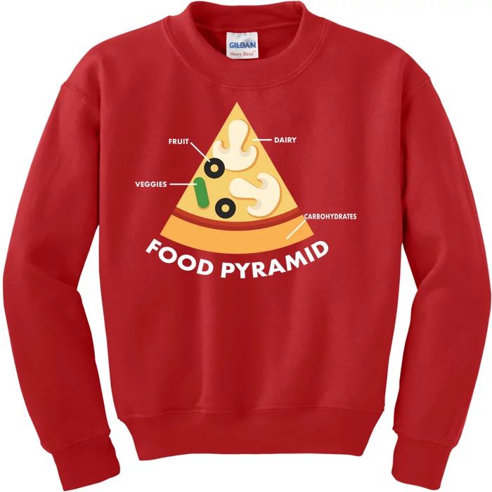 Funny Pizza Food Pyramid Kids Sweatshirt