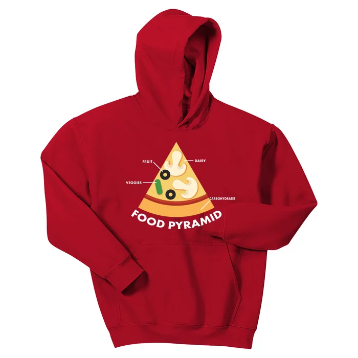 Funny Pizza Food Pyramid Kids Hoodie