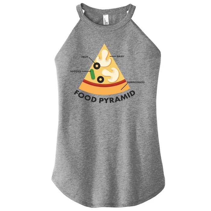 Funny Pizza Food Pyramid Women’s Perfect Tri Rocker Tank