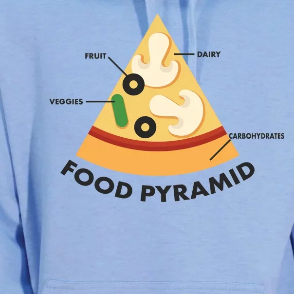 Funny Pizza Food Pyramid Unisex Surf Hoodie