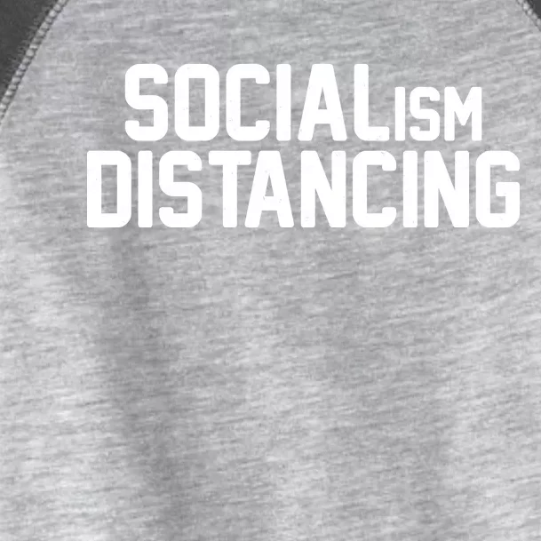 Funny Political Socialism Distancing Toddler Fine Jersey T-Shirt