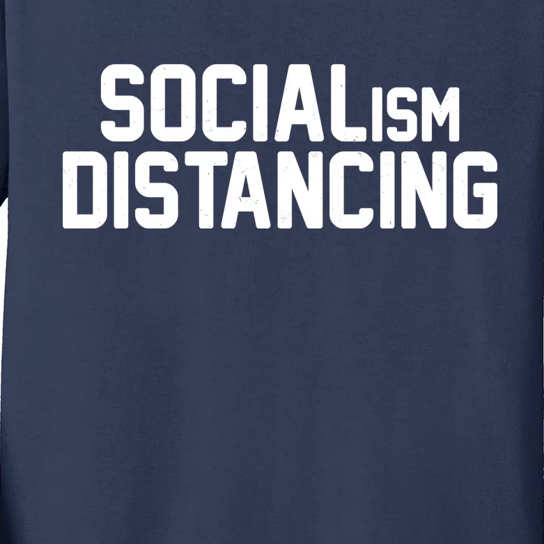 Funny Political Socialism Distancing Kids Long Sleeve Shirt