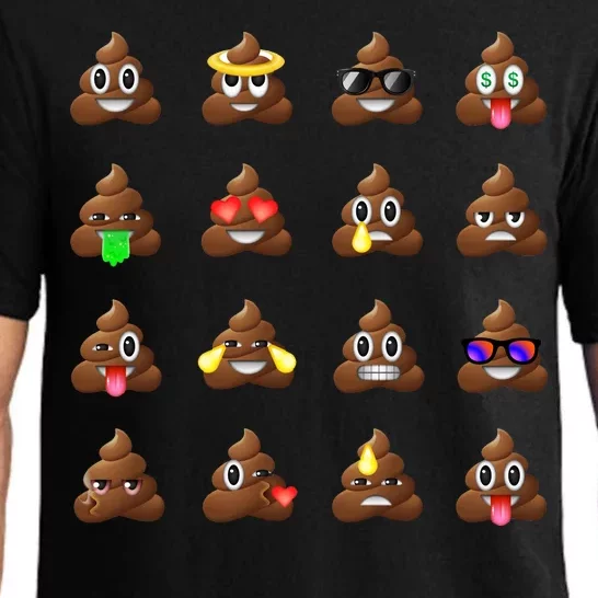 Funny Poop Emoji's Smiley Pajama Set