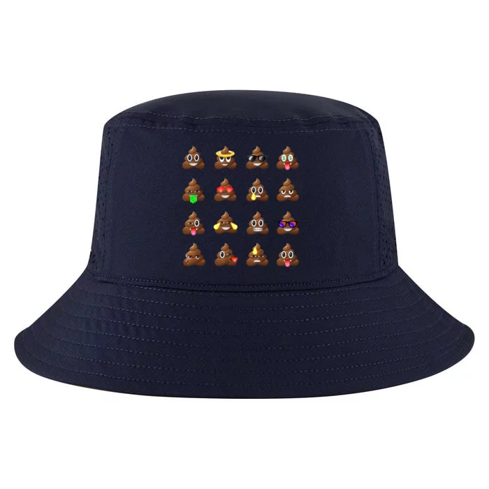 Funny Poop Emoji's Smiley Cool Comfort Performance Bucket Hat