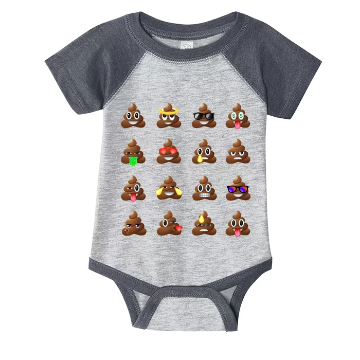 Funny Poop Emoji's Smiley Infant Baby Jersey Bodysuit