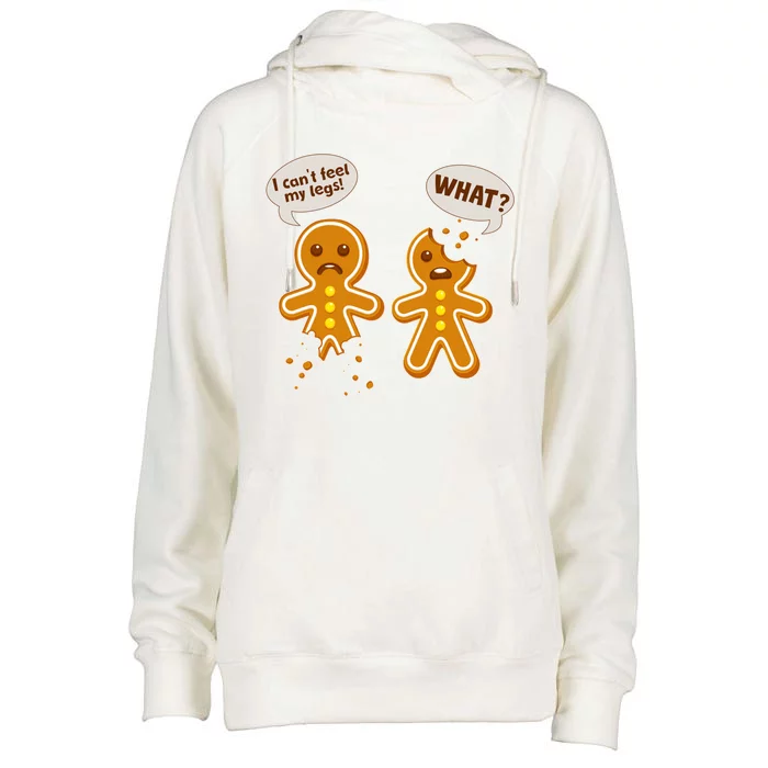 Funny Poor Gingerbread Christmas Cookies Womens Funnel Neck Pullover Hood