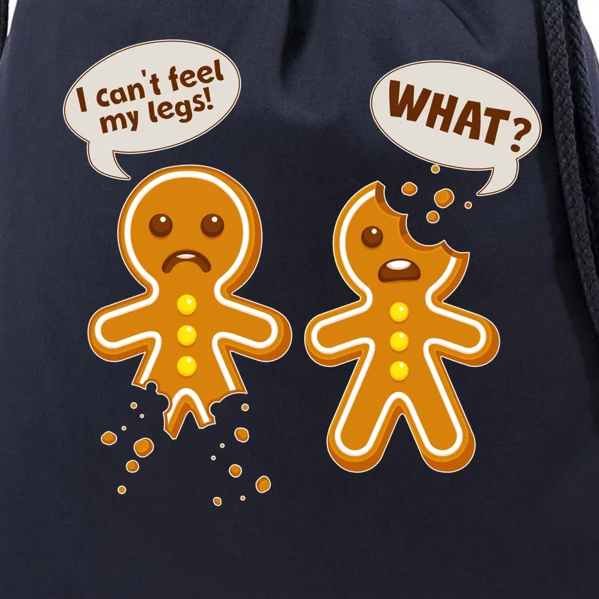 Funny Poor Gingerbread Christmas Cookies Drawstring Bag