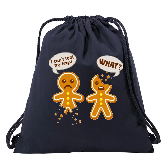 Funny Poor Gingerbread Christmas Cookies Drawstring Bag