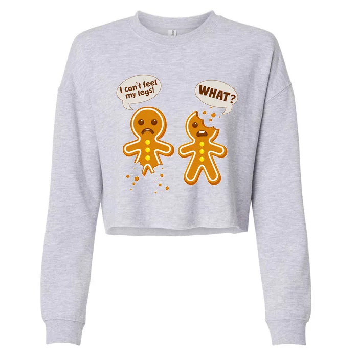 Funny Poor Gingerbread Christmas Cookies Cropped Pullover Crew