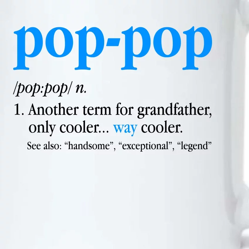 Funny Pop Pop Definition Cool Fathers Day Black Color Changing Mug