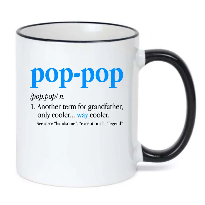 Funny Pop Pop Definition Cool Fathers Day Black Color Changing Mug