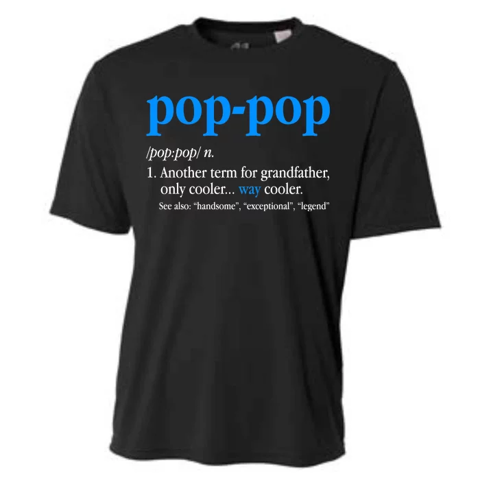 Funny Pop Pop Definition Cool Fathers Day Cooling Performance Crew T-Shirt