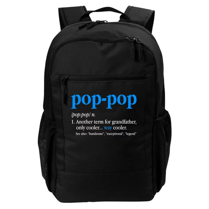 Funny Pop Pop Definition Cool Fathers Day Daily Commute Backpack