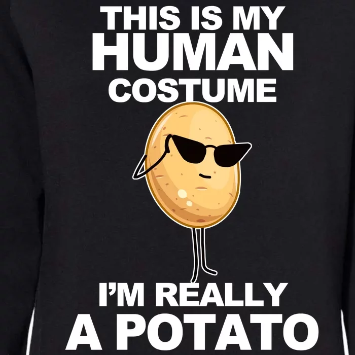 Funny Potato This Is My Human Costume Womens California Wash Sweatshirt