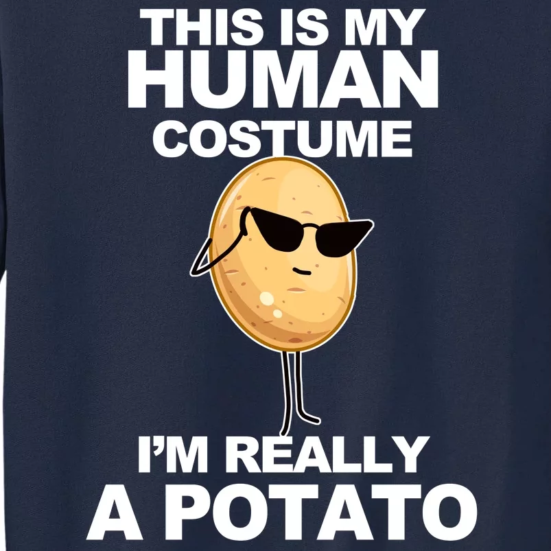 Funny Potato This Is My Human Costume Tall Sweatshirt