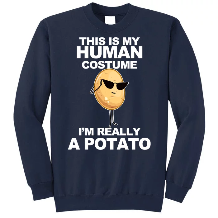 Funny Potato This Is My Human Costume Tall Sweatshirt