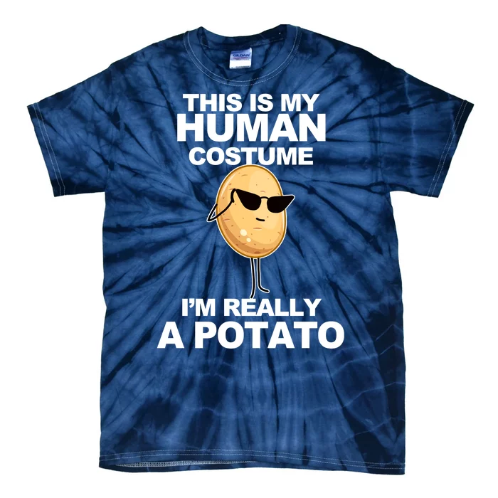 Funny Potato This Is My Human Costume Tie-Dye T-Shirt