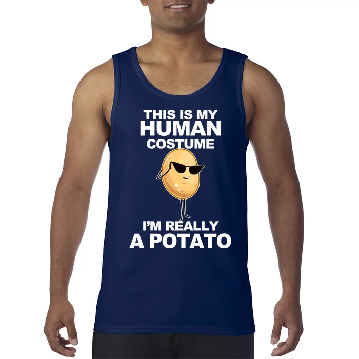 Funny Potato This Is My Human Costume Tank Top