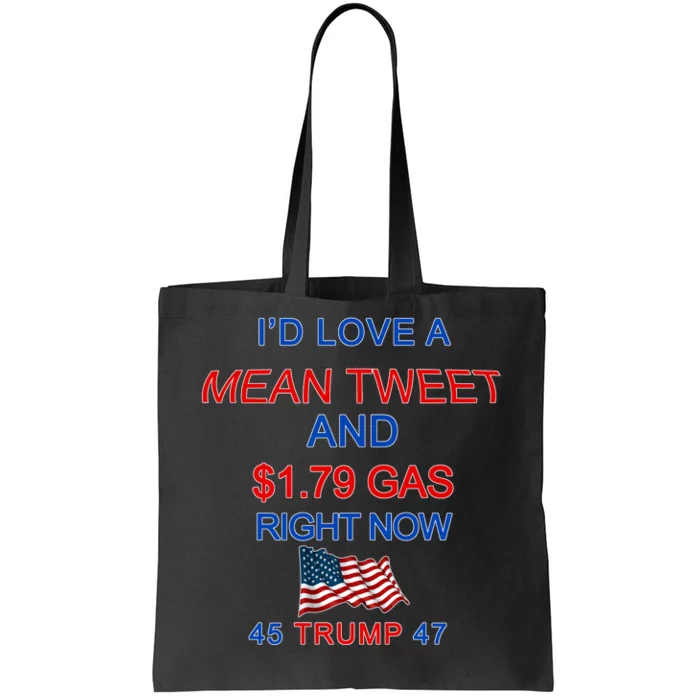 Funny Pro Trump Supporter I'd Love A Mean Tweet Gas Prices Tote Bag