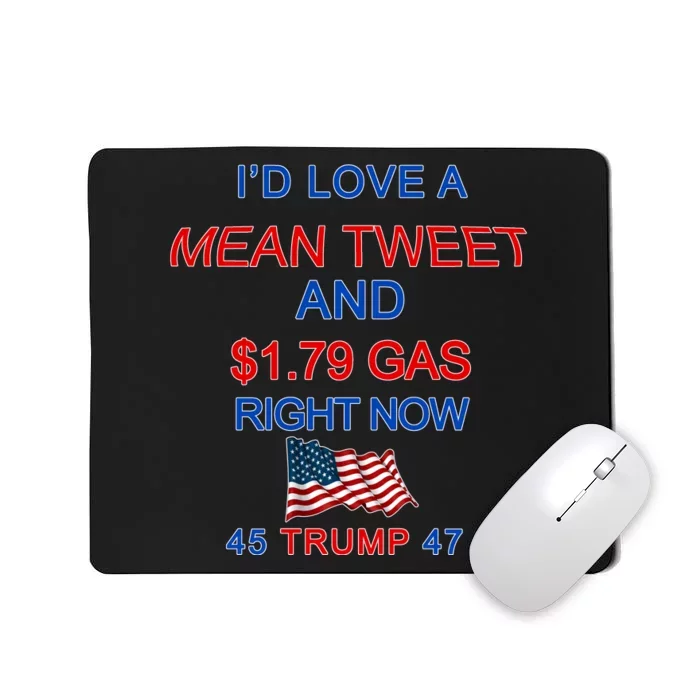 Funny Pro Trump Supporter I'd Love A Mean Tweet Gas Prices Mousepad