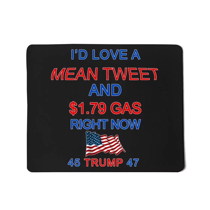 Funny Pro Trump Supporter I'd Love A Mean Tweet Gas Prices Mousepad