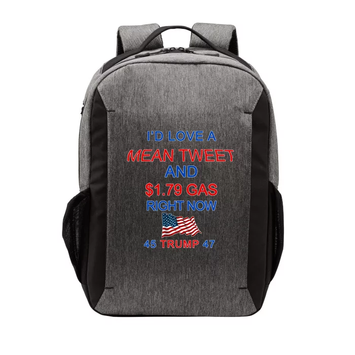 Funny Pro Trump Supporter I'd Love A Mean Tweet Gas Prices Vector Backpack