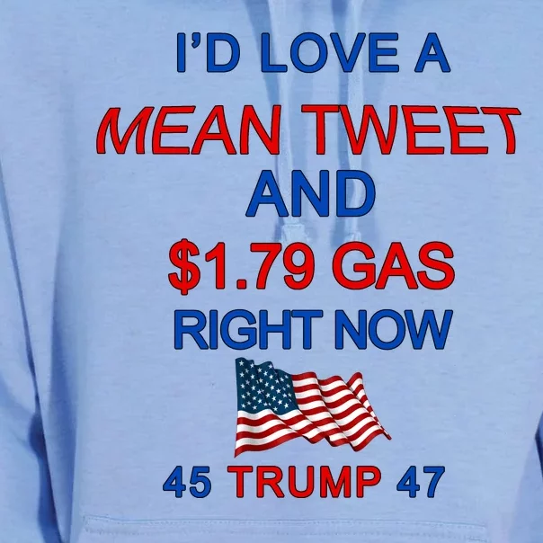 Funny Pro Trump Supporter I'd Love A Mean Tweet Gas Prices Unisex Surf Hoodie