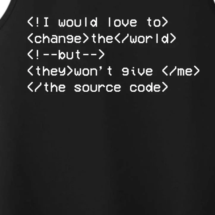 Funny Programmer Change The World Performance Tank