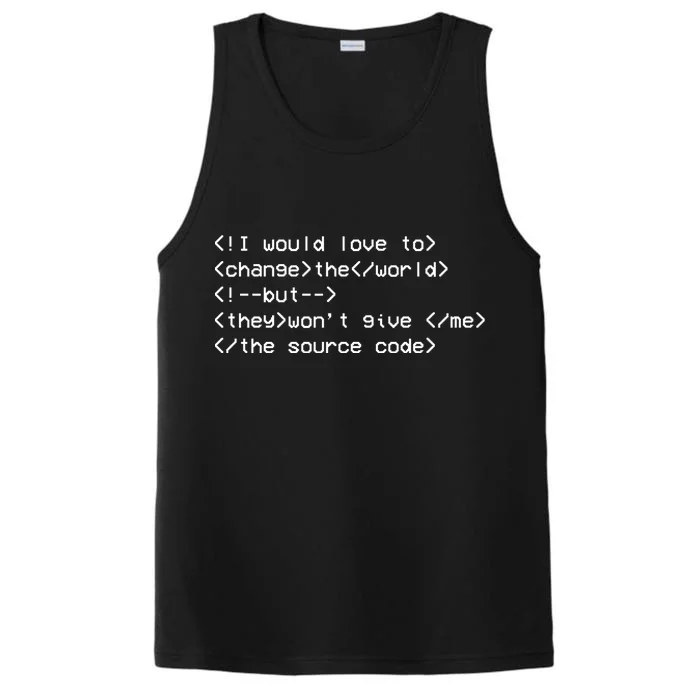 Funny Programmer Change The World Performance Tank